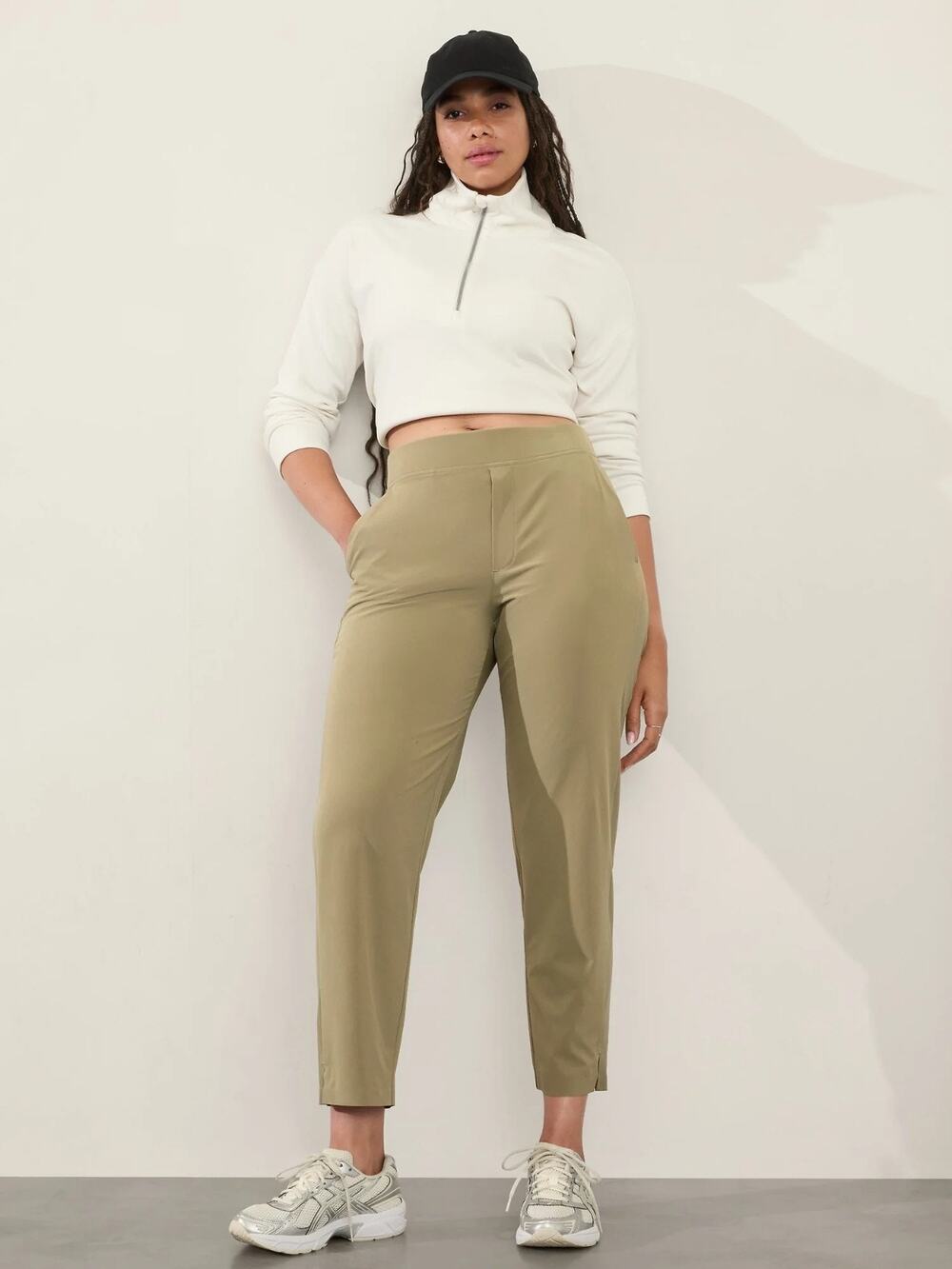 NWOT Athleta Brooklyn Ankle Pant, Olive Branch SIZE 16 #198671 A0618H